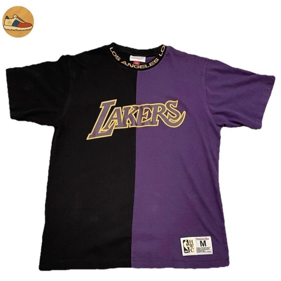 Mitchell & Ness Other - Mitchell & Ness LA Lakers T-shirt Size Medium NBA Hardwood Classics Black Purple